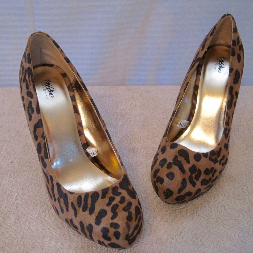 Leopard Cheetah Animal Print 5" High Heel shoes Size 8
